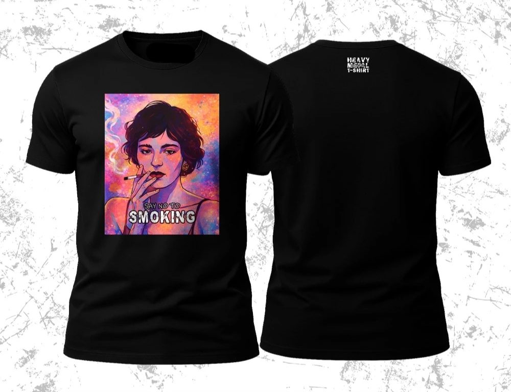 Say No To Smoking Exclusive Black Cotton Heavy Metal T-shirt