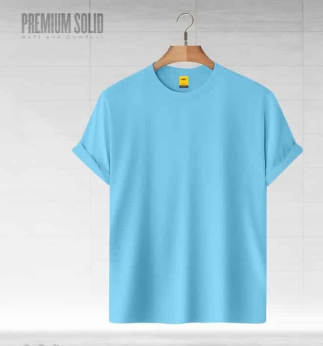 Solid T Shirt – Sky Blue